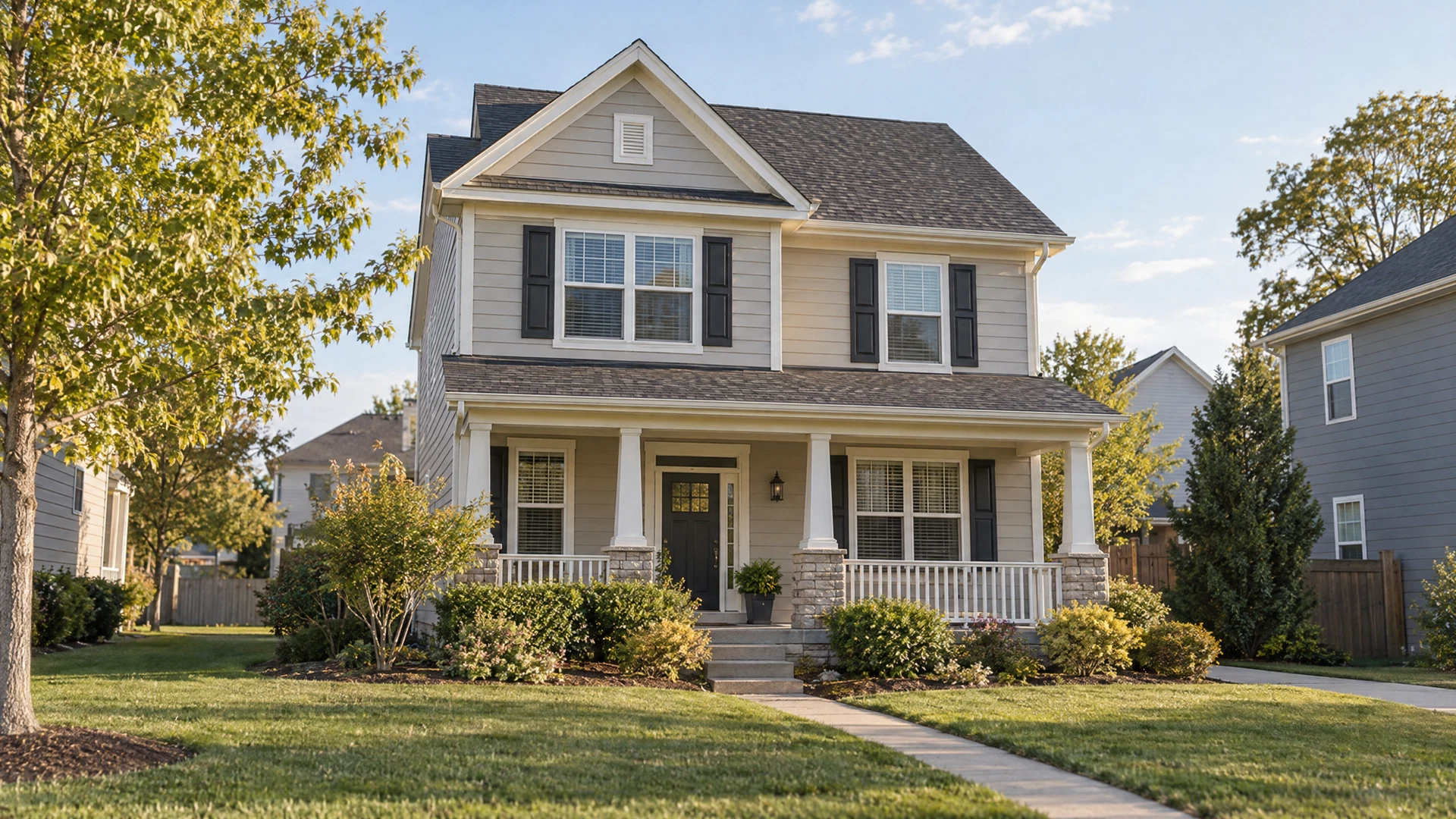 A welcoming middle-market traditional two-story home